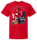 Arizona Cardinals rivalry graphic on a Red T-shirt