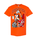 Denver Broncos rivalry graphic on a Orange T-shirt