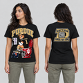 Purdue Black T-shirt front and back on model