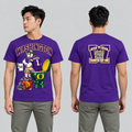 Washington Purple T-shirt front and back on model